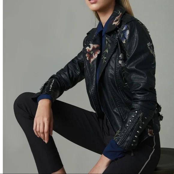 Frank Lyman Design NWT Embroidered Moto Jacket size L - Picture 9 of 16